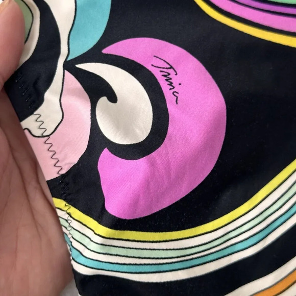 Trina Turk BIG SUR Bandeau One-Piece Swimsuit Size 4 Psychedelic Print Beach - Picture 6 of 15